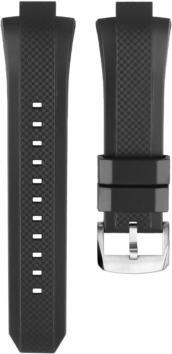 Horlogeband Vervanging - Sport Band - Waterdicht Gebruik - Resin Materiaal - 130+85mm - Zwart