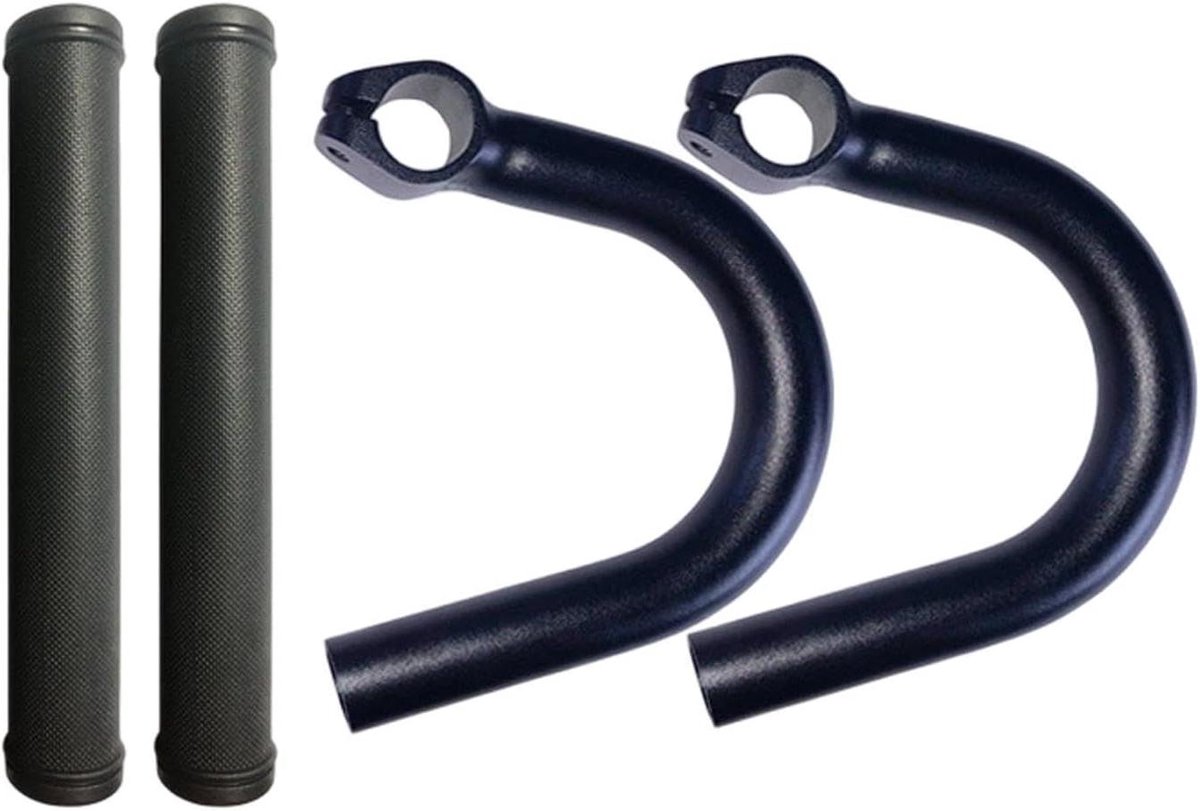 Fiets Stuuruiteinden - Handvat Extenders - Comfortabel Fietsen - Verstelbare Handpositie - Universele Diameter - Zwart