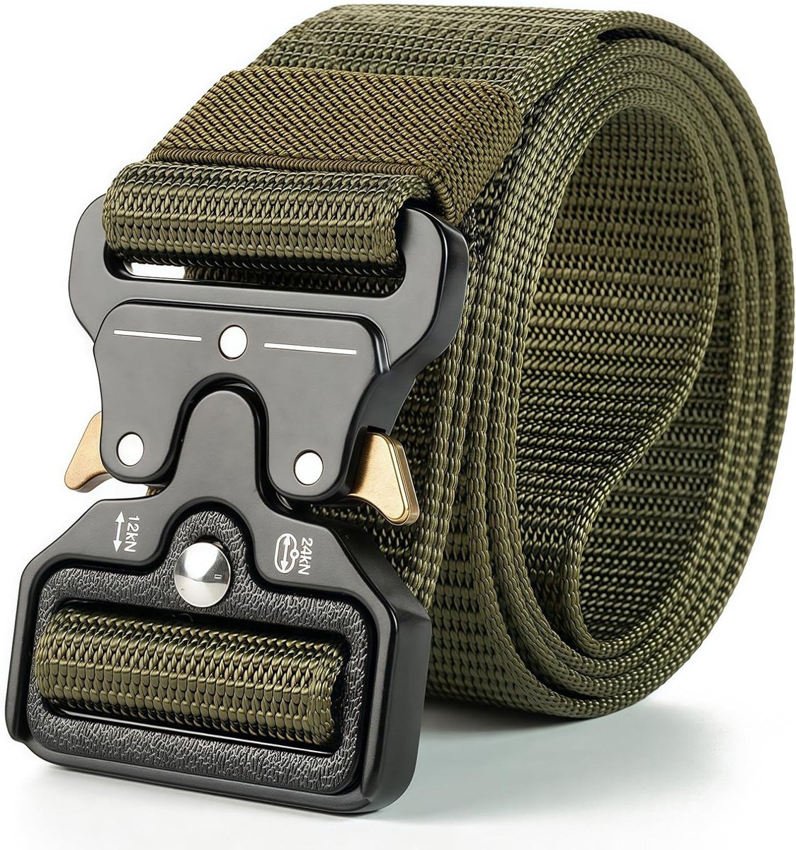 Militaire stijl nylon riem voor mannen met zware metalen gesp, ideaal voor outdoor en dagelijks gebruik