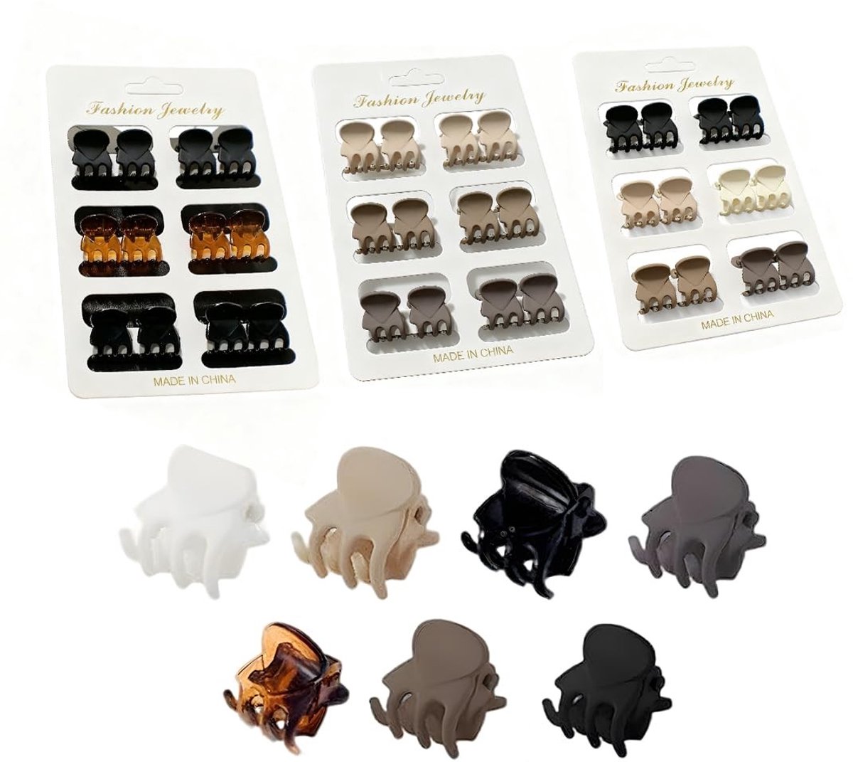 Dailygoods - Set van 36 Kleine Antislip Haarklemmen