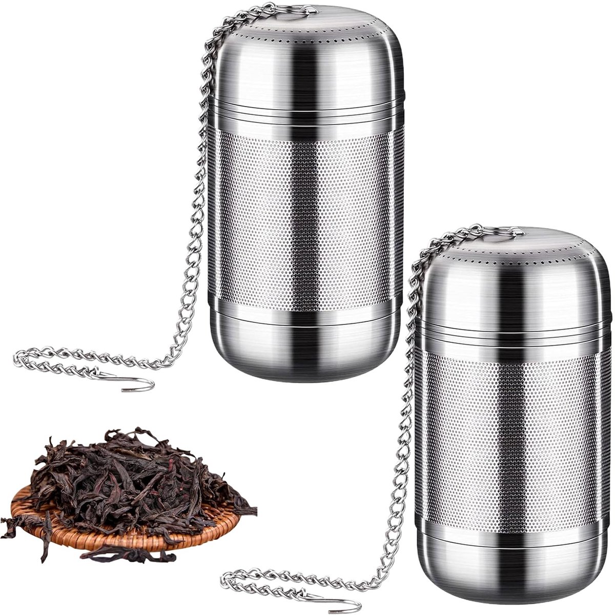 Dailygoods - 2 Theezeefjes voor Losse Thee van Roestvrij Staal