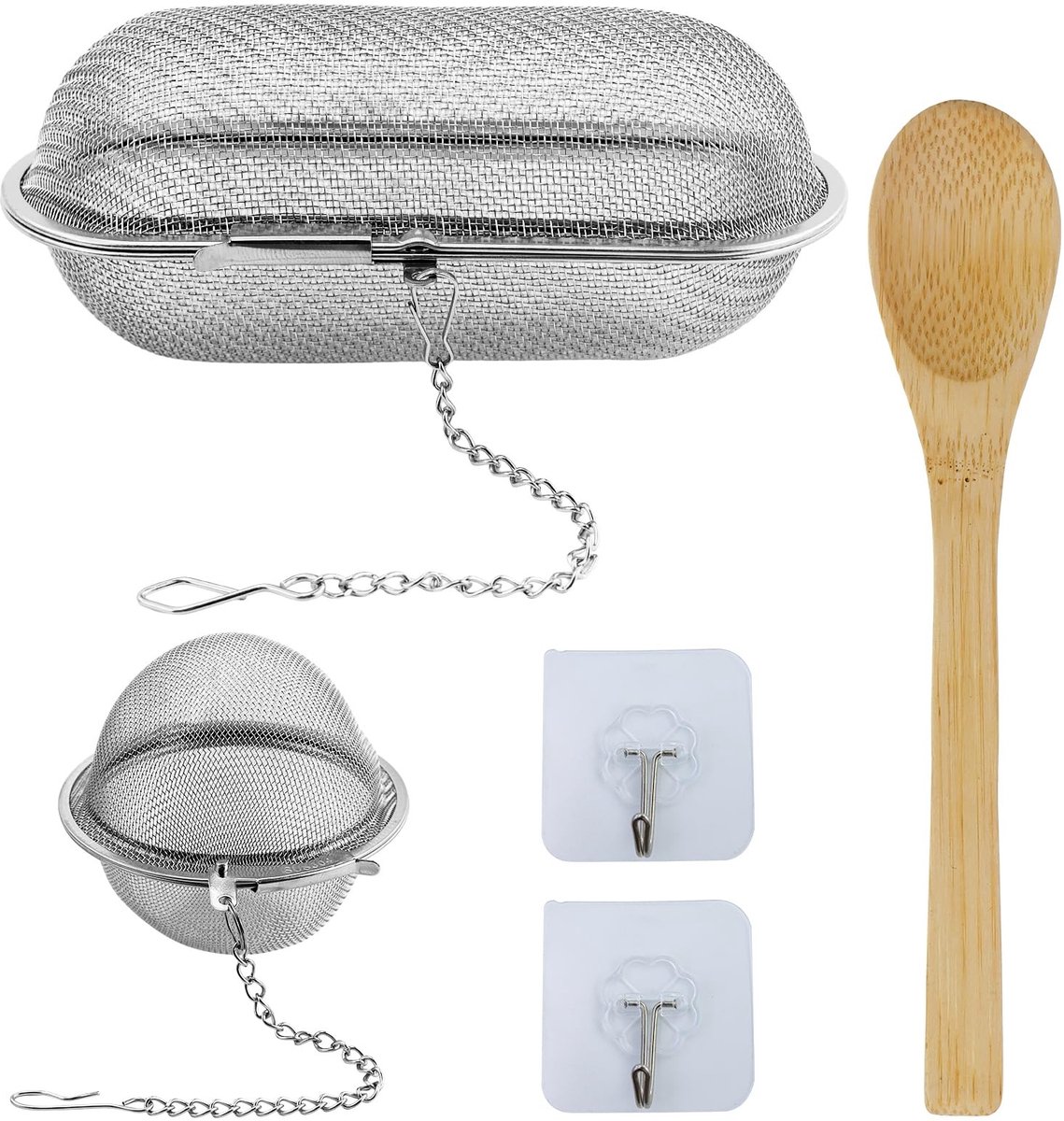 Dailygoods - Innovra - Set van 2 Herbruikbare Kruidenzeefjes