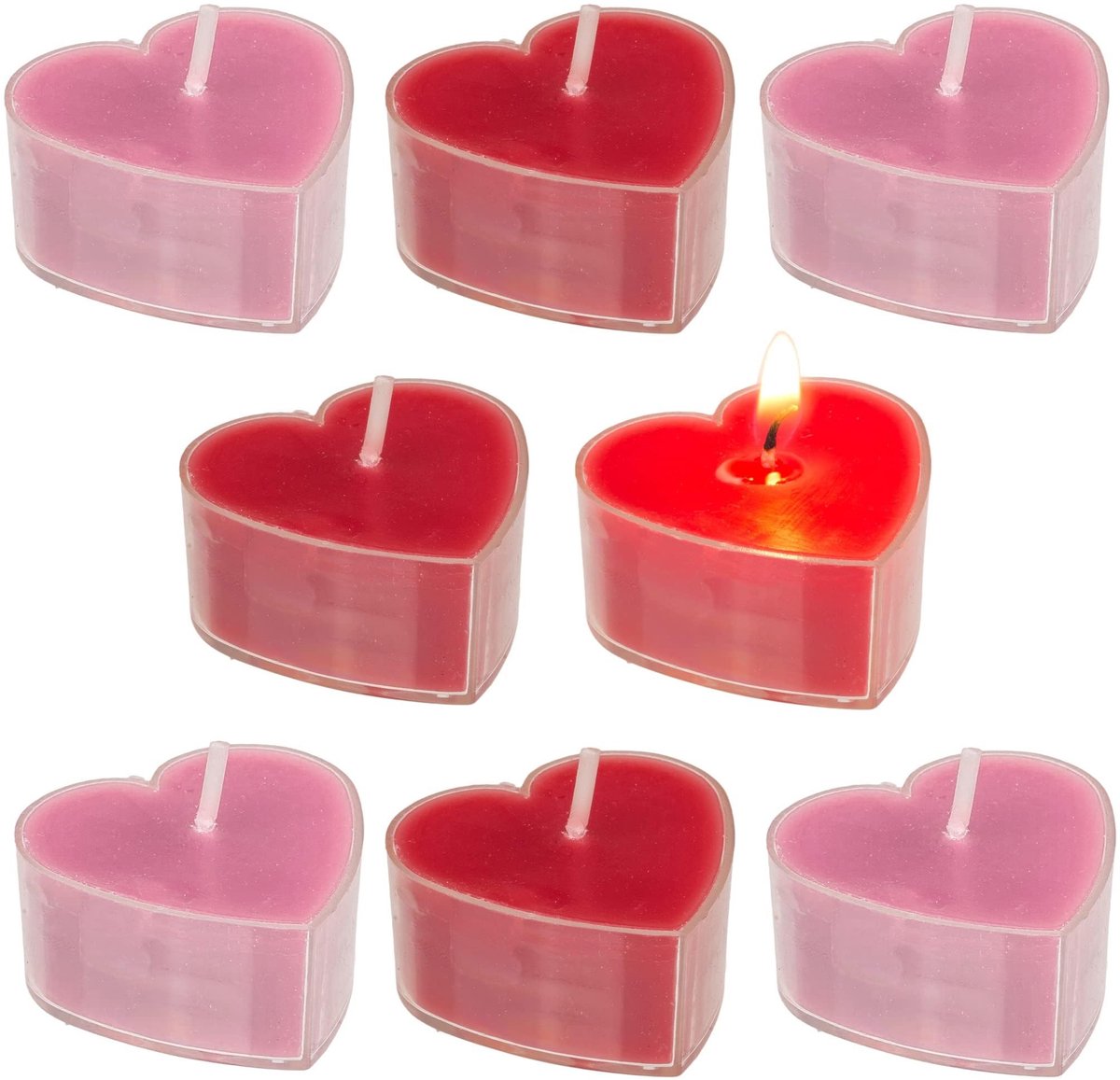Dailygoods - Set van Hartvormige Theelichtjes voor Romantische Verlichting