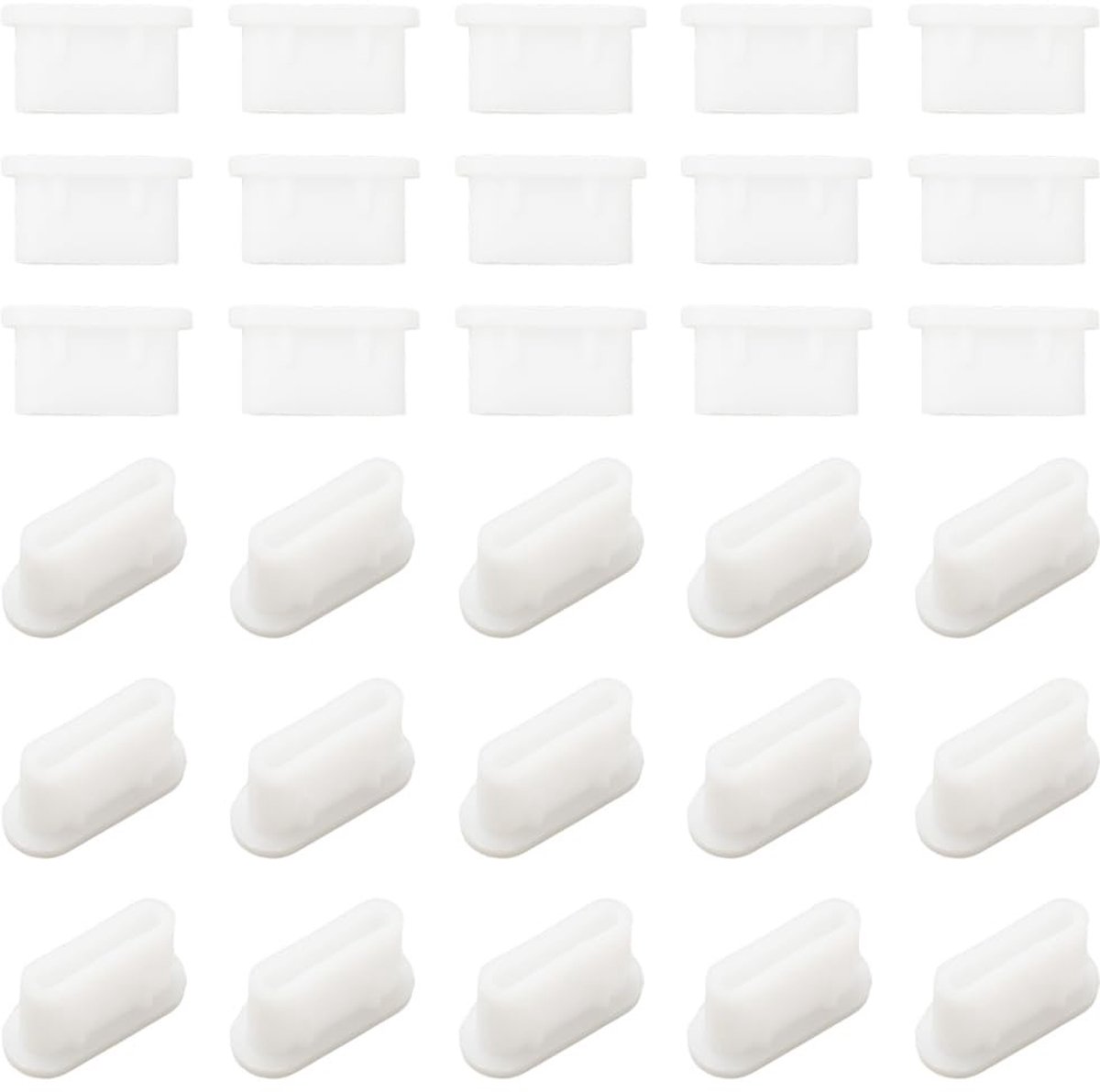 Dailygoods - 50 Stuks Siliconen Stofpluggen voor Mobiele Telefoons