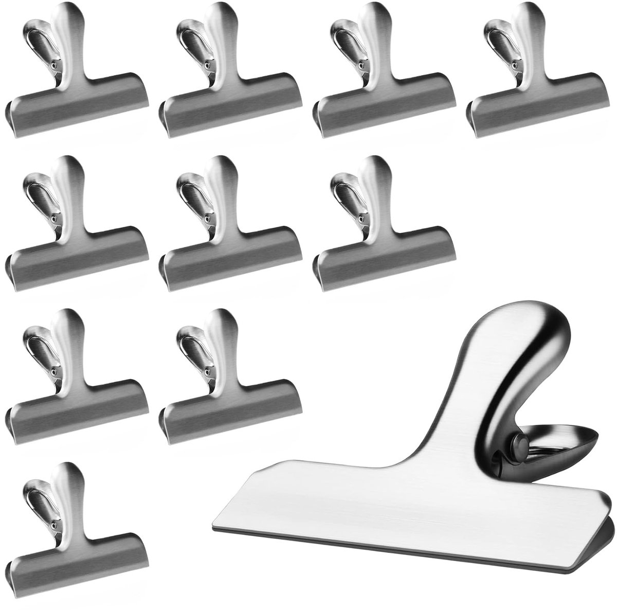 Dailygoods - Set van 8 Metalen Klemmen voor Afdichting van Tassen