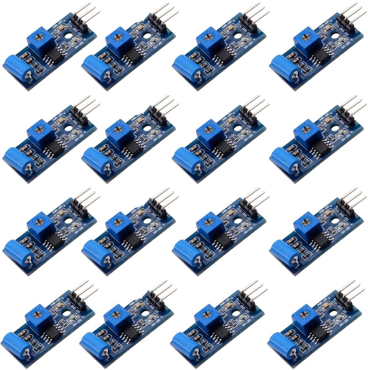 Dailygoods - 16 Stuks SW-420 Trillingssensor Modules voor Arduino