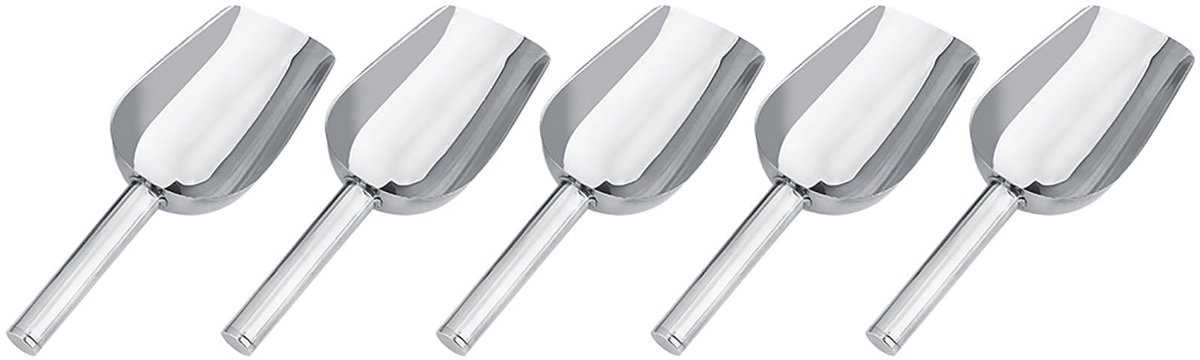 Dailygoods - Set van 10 Roestvrijstalen Ijstangen en Snoepscheppen