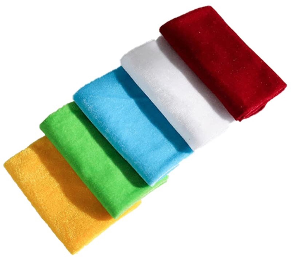 Dailygoods - Fluwelen Patchwork Stofset 5 Stuks voor Creatief Naaien