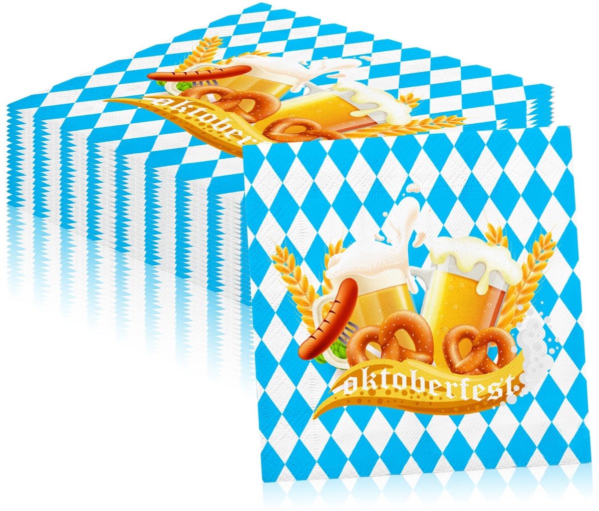 Dailygoods - Set van 20 Oktoberfest Servetten met Prost-Motief