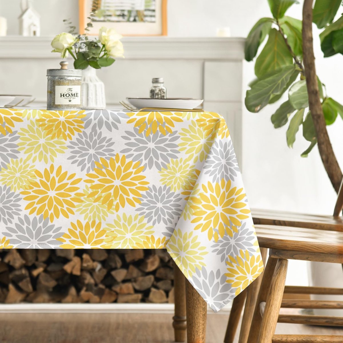 Dailygoods - Tafelkleed met Dahlia's, 140 x 110 cm