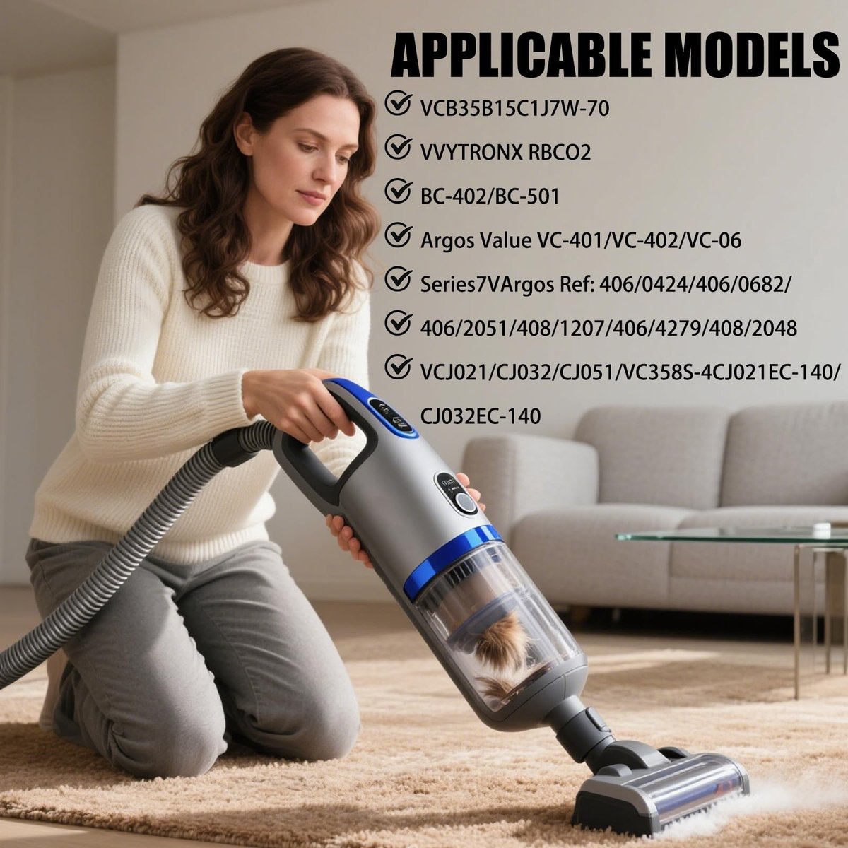Dailygoods - 8-Pack Sterke Papieren Stofzuigerzakken voor Diverse Modellen