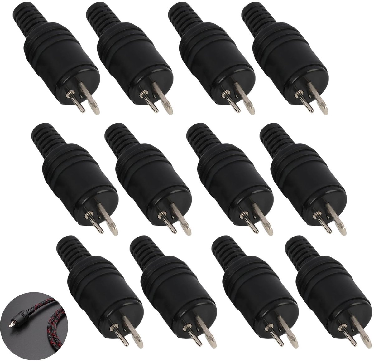 Dailygoods - Set van 12 DIN Luidsprekerstekkers voor Zelfmontage