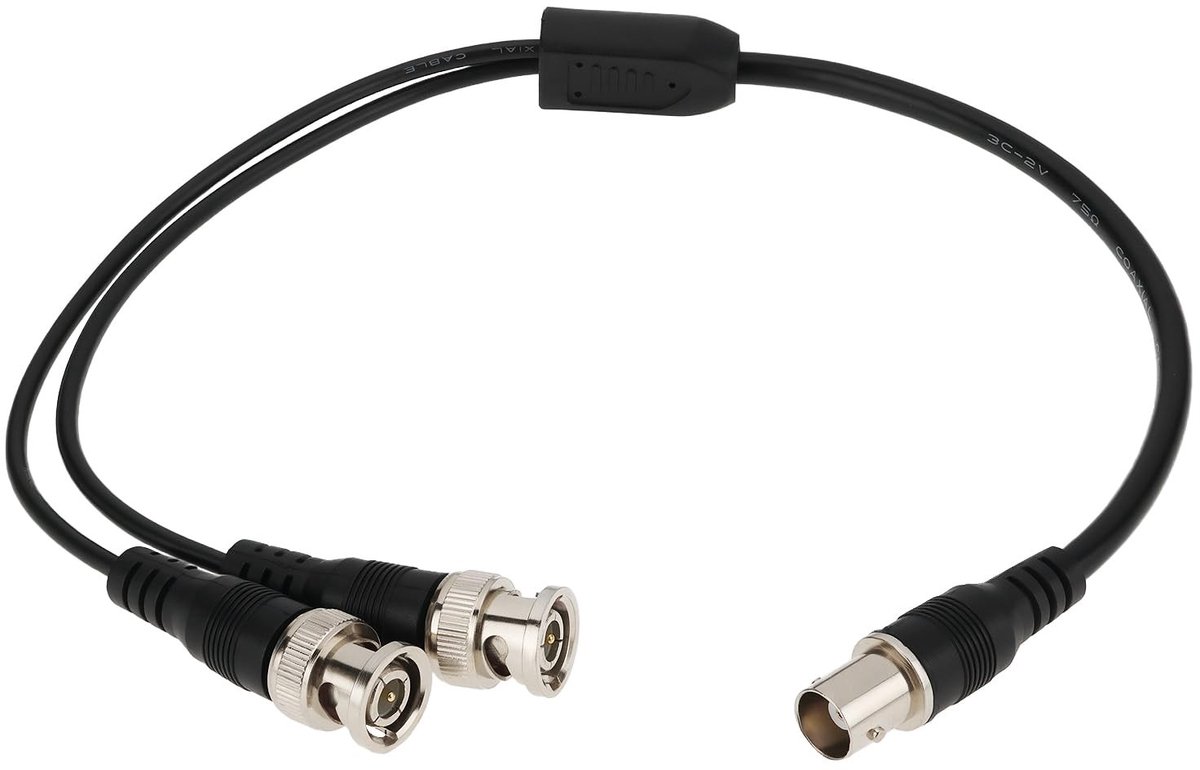 Dailygoods - BNC Coaxiale Y Splitter Kabel voor CCTV en Camera's