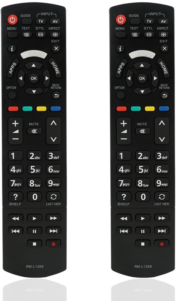 Dailygoods - Universele Vervangende TV Afstandsbediening 2 Stuks