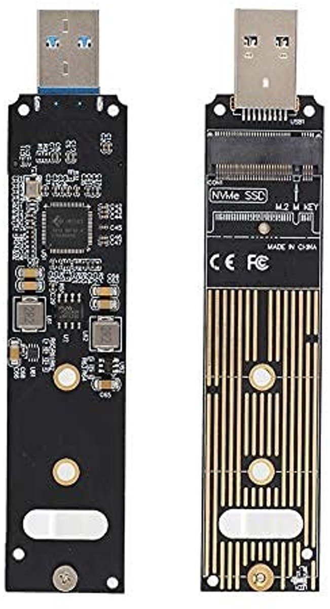 Dailygoods - Dailygoody - M.2 NVMe naar USB adapter - Hoge snelheid - Compact formaat - M.2 PCIe naar Harde Schijf Converter - Geschikt voor SSD's - 10 Gbps overdr