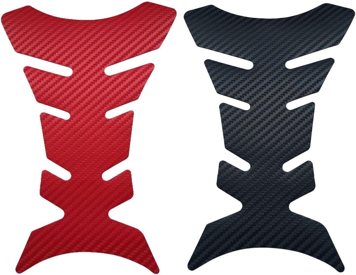 Dailygoods - QCTrial - Dailygoody - Brandstoftank Stickers - Bescherming - Carbon Fiber - Zwart - Tankfolie - Motorkleding - Voor Motoren
