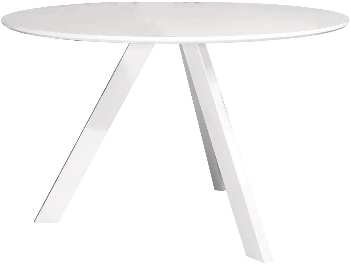 Eettafel rond Ronsi wit 120cm ronde tafel MDF eetkamertafel