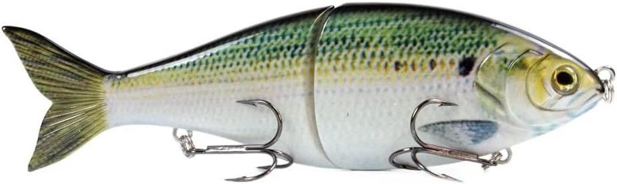 Visaas Shad Glide - Groot kunstaas - Vissen op grote vis - Realistische beweging - 50 Gram - Geel-groen