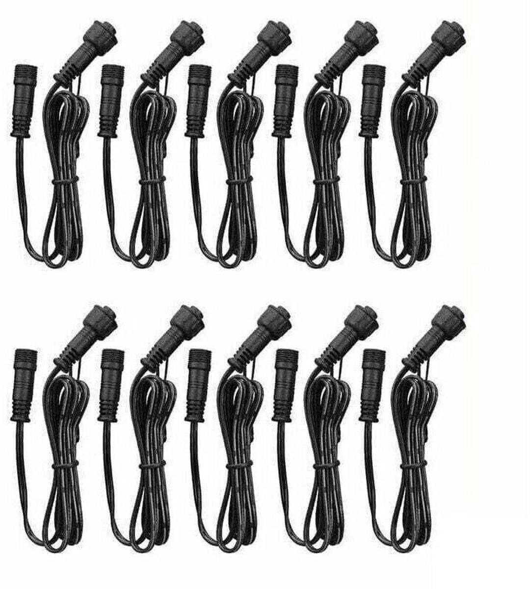 Verlengkabel inbouw-LED-spot, waterdicht, 1 geschikt voorer/3,3 voet, 2-polig, geschikt voor mannelijke en vrouwelijke connectoren (10 stuks)