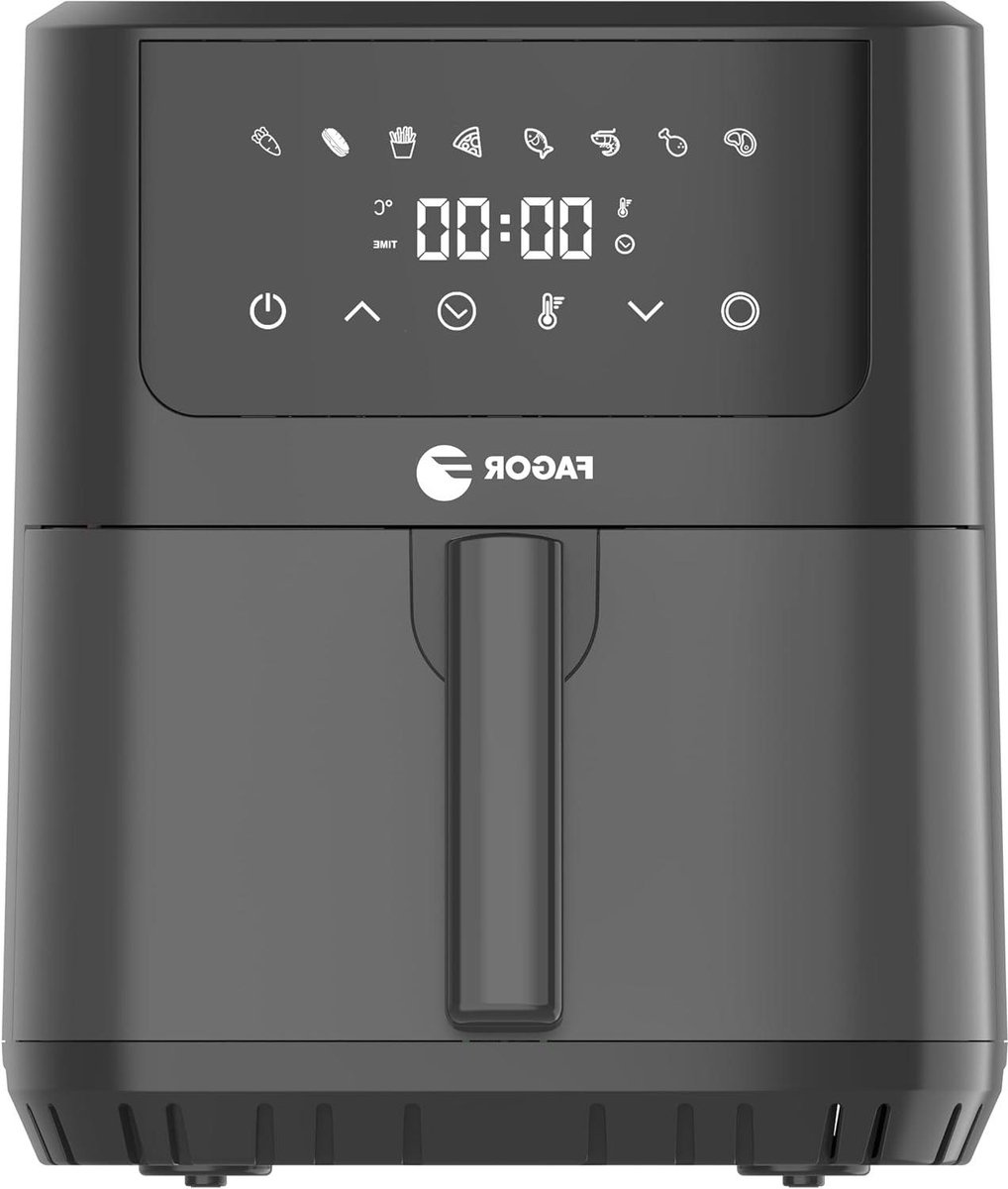 Digitale Airfryer - Heteluchtfriteuse - Gezond Frituren - Grote Capaciteit - 6.5 Liter - Zwart