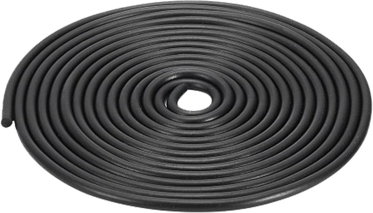 Zwarte EPDM afdichtkoord van 2 mm diameter voor voegen en kieren in beton en andere materialen