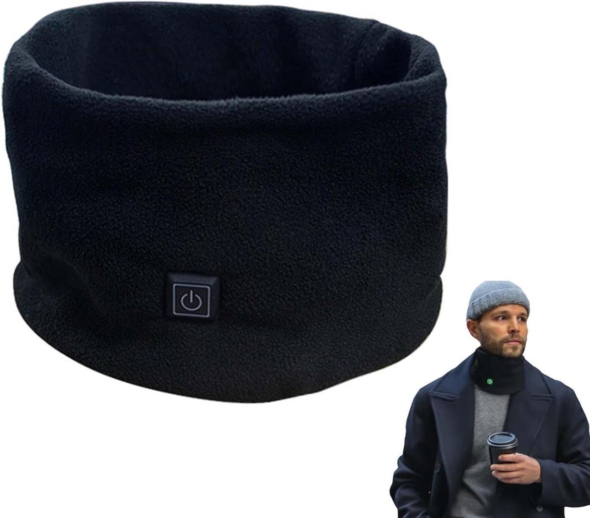 Verwarmde Sjaal - Nekwarmer - Buitenactiviteiten - USB Oplaadbaar - 26 x 14 cm - Zwart