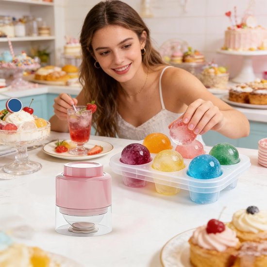IJsmal voor Ijsballen,Bartendingaccessoire voor Drankjes - Ronde Ijsbol Maker - Voor Thuis, Appartement, Café, Restaurant — afbeelding 4