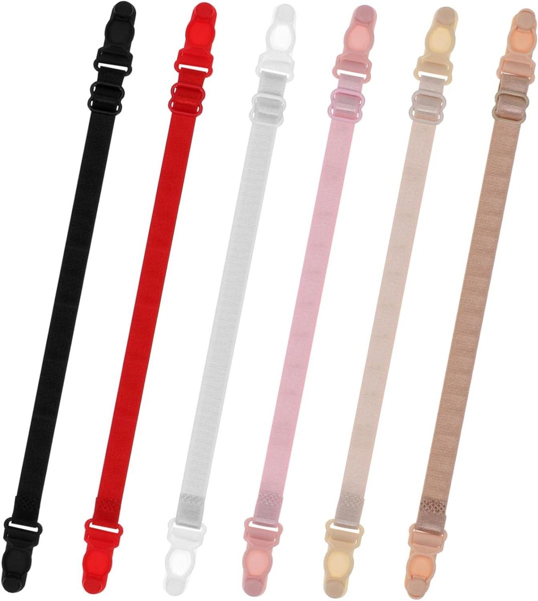 Band Clips - Straps Houder - Kleding Fixeren - 6 Stuks Set - 26 cm Lengte - Assorti