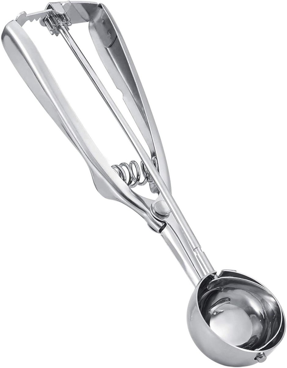 IJsschep - Meloenschep - Desserts Maken - Ergonomische Handgreep - 4CM Diameter - Zilver