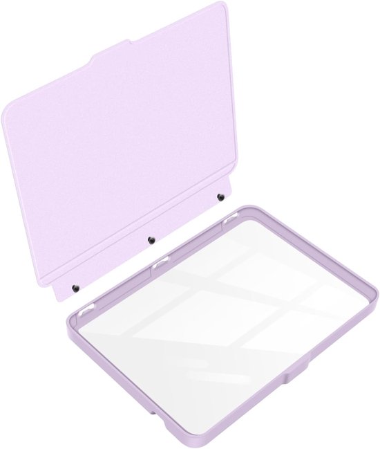 Split Folio Afneembare Beschermhoes voor 6" Kobo Clara Colour 2024 Uitgebracht, Ultra Clear Transparante Achterkant Licht Shell, Auto Sleep and Wake, Lichtpaars — afbeelding 5