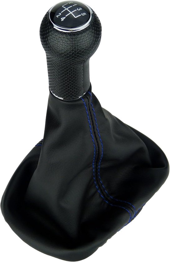 Schakelpookknop - Versnellingspook set - Auto Interieur Upgrade - Plug and Play Montage - 5 Versnellingen - Zwart Blauw — afbeelding 3
