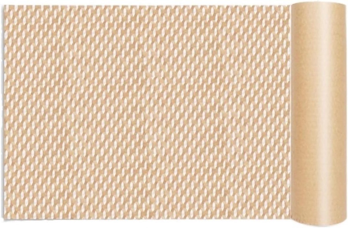 Decoratief Papier - Honingraat Verpakking - Cadeaus Inpakken - Glad Oppervlak - 50 x 500 cm - Bruin
