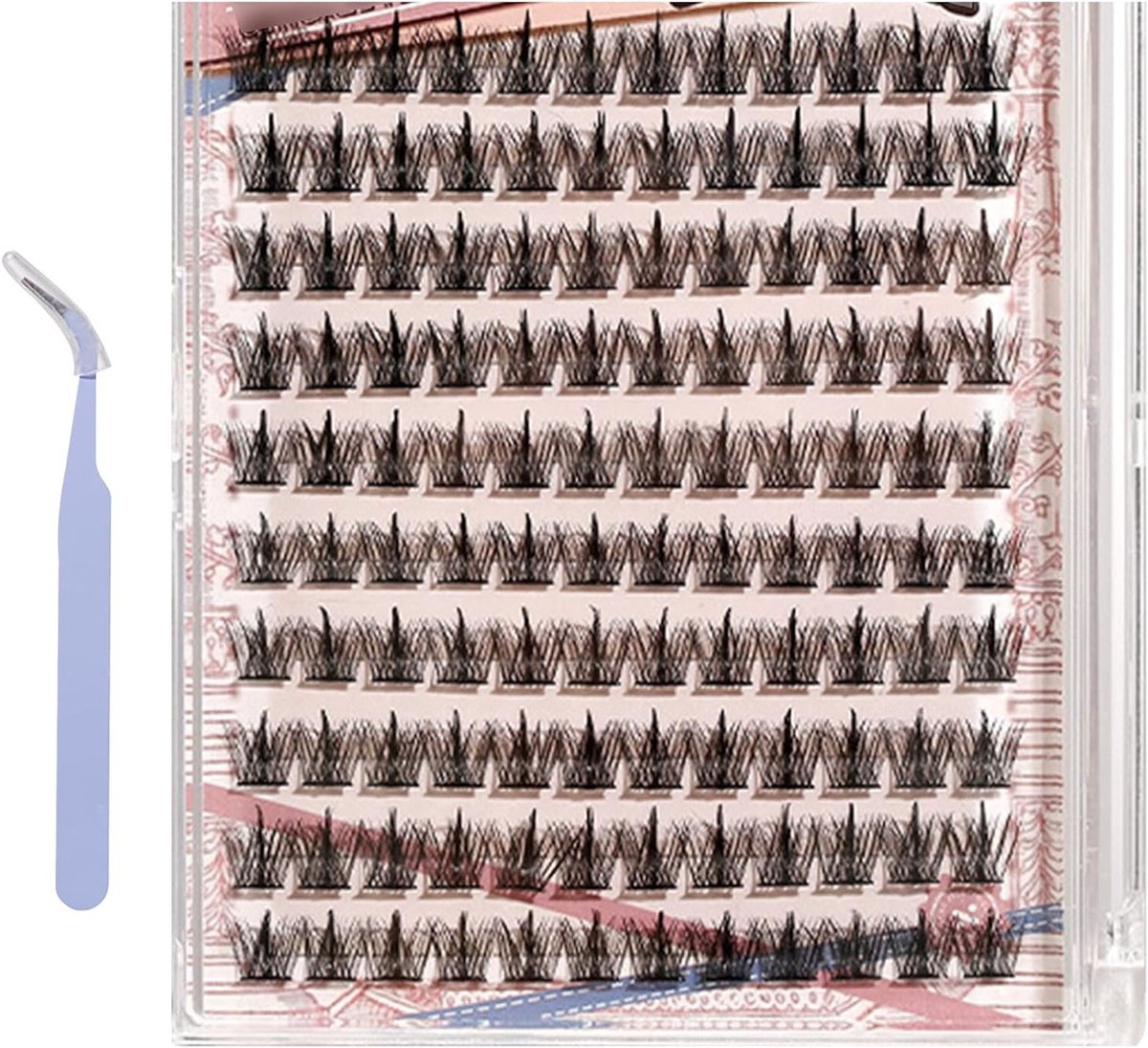 Natuurlijke Zelfklevende Wimpers - 120 Stuks, Zachte en Krullende Wimpers met Pincet, Perfect voor Make-up en Wimperextensions