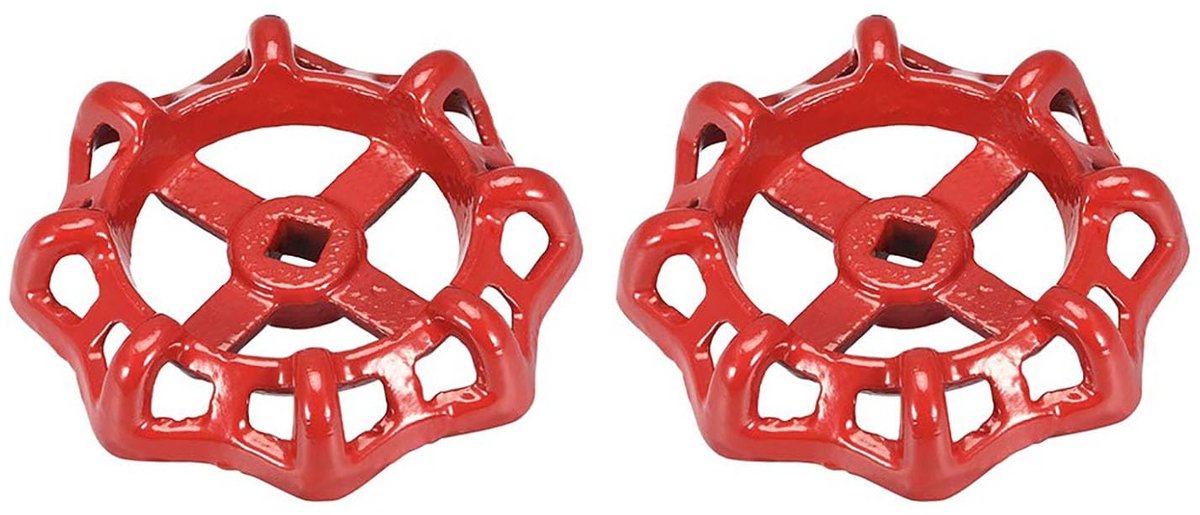 Dailygoods - 2 Stuks Kraanwielen voor Buiten met Rood Ontwerp
