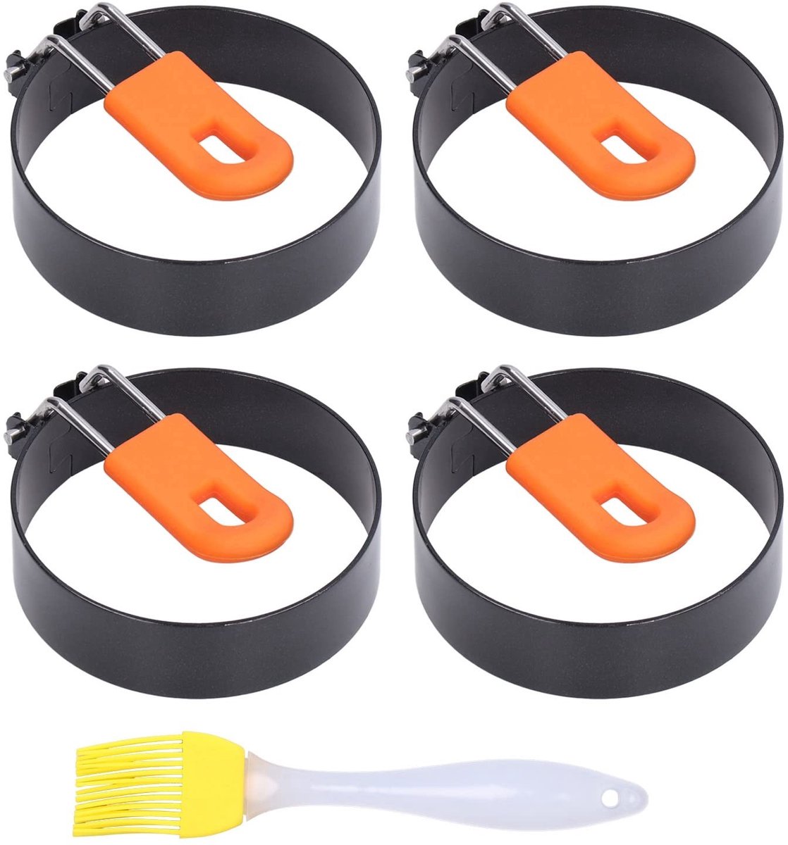 Dailygoods - Set van 4 Anti-aanbak Eierringen voor Perfecte Eieren