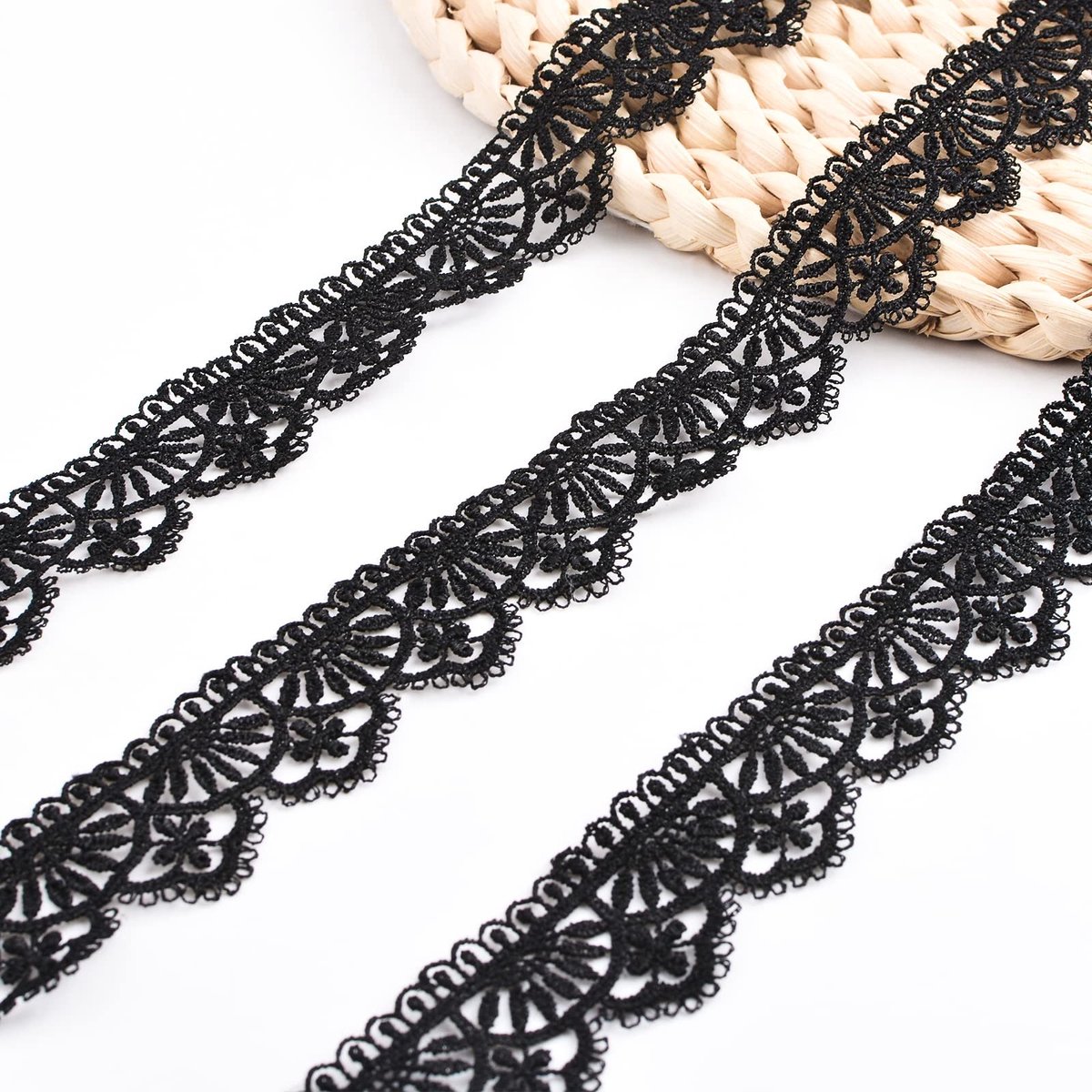 Dailygoods - Zwart Kant Trim voor Naaien en Decoratie