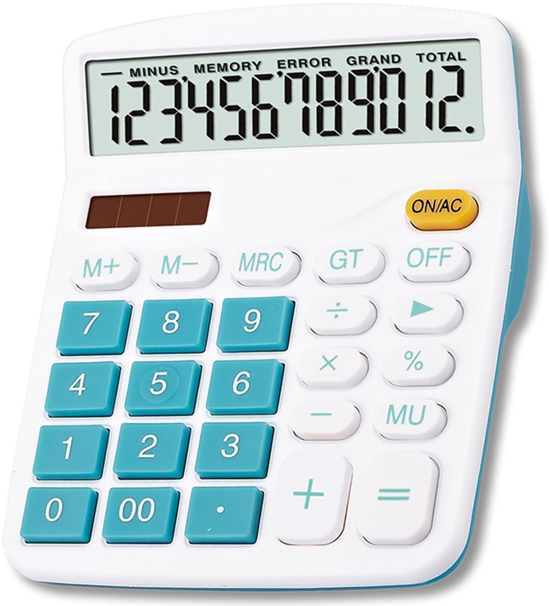 Dailygoods - Dailygoody - Grote Rekenmachine - Financiële Calculator - Dual Power - 12-Cijferig LCD-Display - Desktop Rekenmachine - Zonne-energie - Geschikt voor