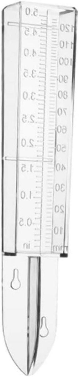 Regenmeter Kunststof - Maatbeker Tuin - Buiten Weer Meten - Dubbele Schaal - 120 mm - Transparant