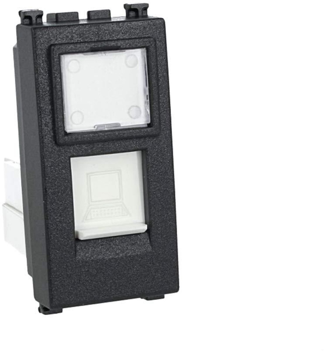 Datakabel RJ45 - LAN kabel - Netwerk verbinden - Met beschermdeksel - 1 stuk - Zwart