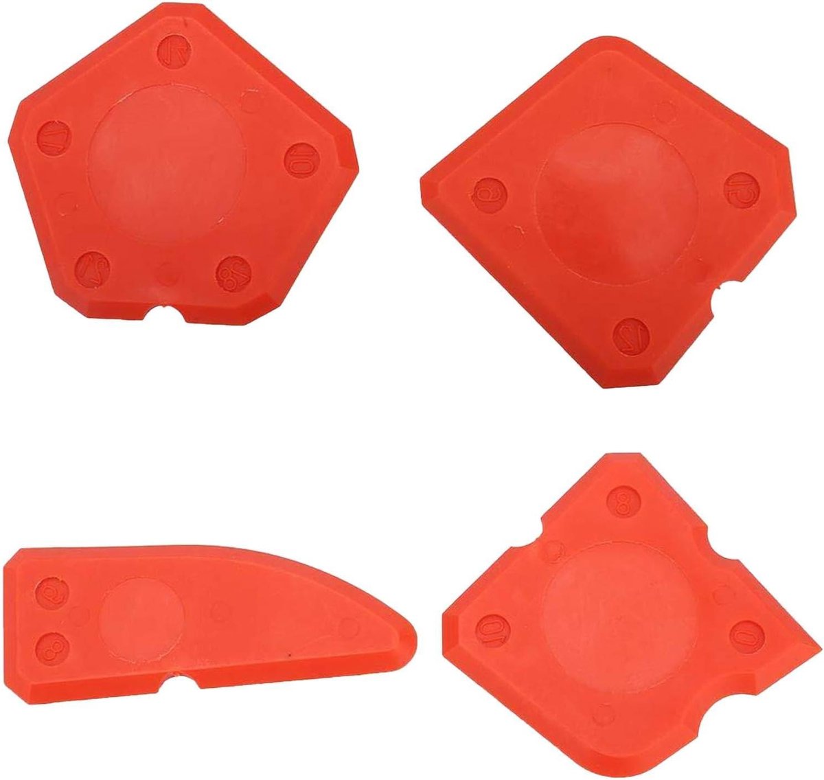 Glasschraper set - Reinigingsgereedschap - Vlekken verwijderen - Multifunctioneel ontwerp - 4 stuks - Rood