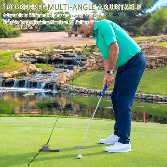 Golf Swing Trainer - Golf Hulpmiddel - Golf Oefenen - 180-Graden Verstelbaar - 23x14.5 cm - Zwart van GOLF — afbeelding 2