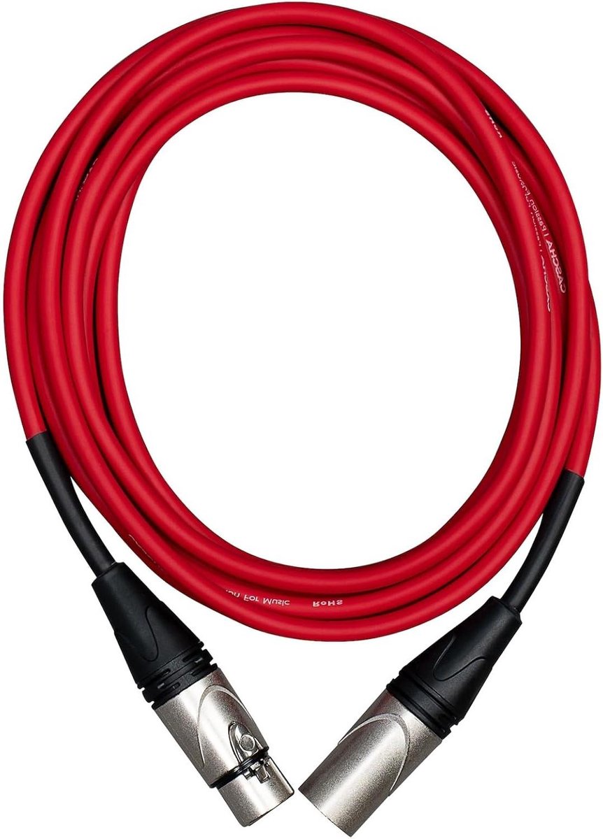 Microfoonkabel - XLR kabel - Audio-overdracht - Robuuste constructie - 15 meter - Rood
