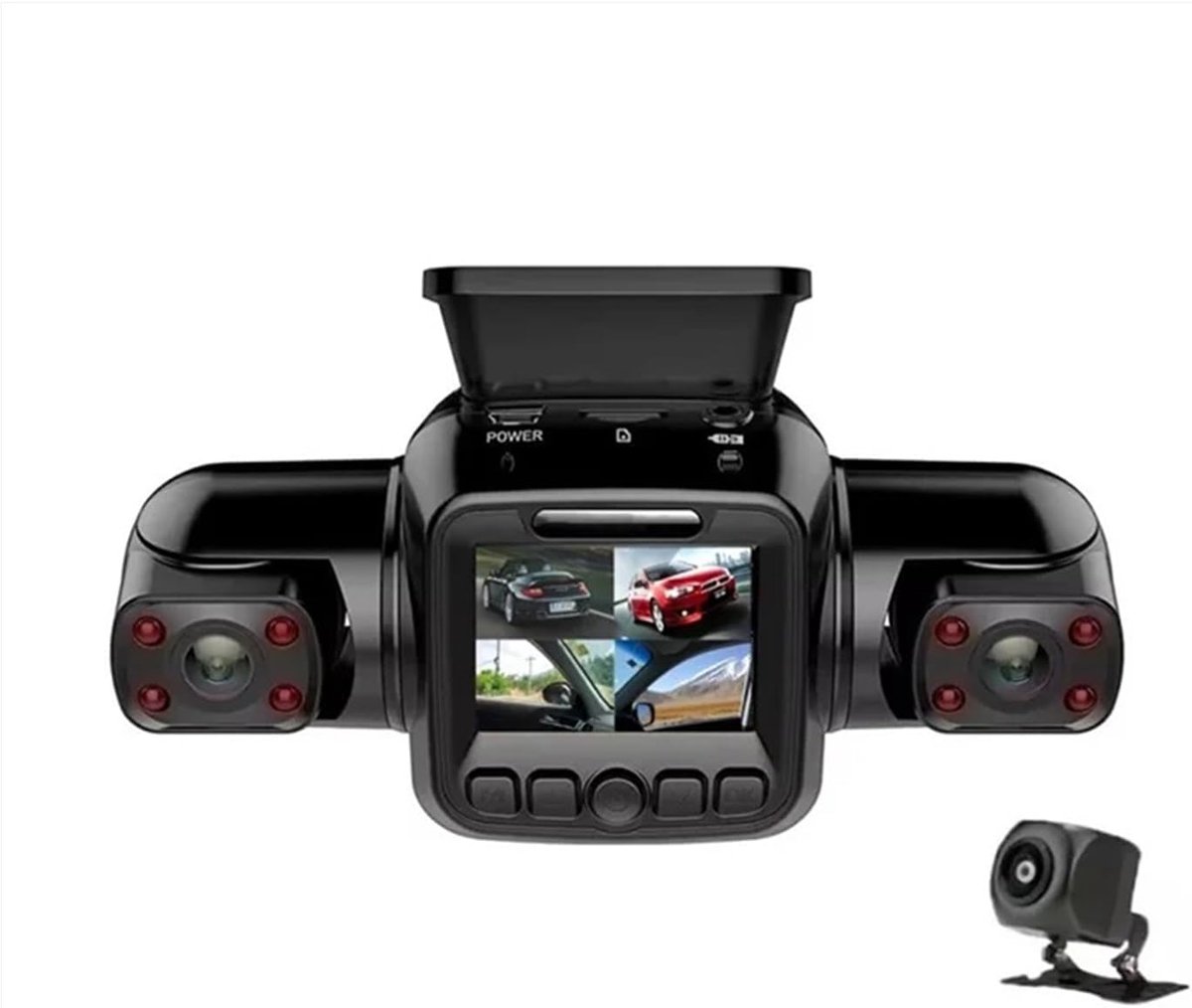 Auto DVR - Dashcam Set - Veiliger Rijden - 4 Kanalen Opname - 360 Graden Zicht - Zwart – foto 7