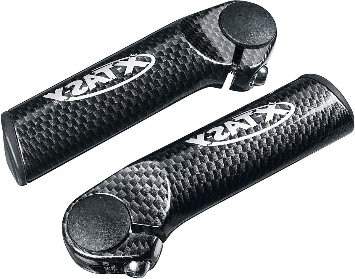 Fiets Stuurhoorns - Ergonomische Handvatten - Comfortabel Fietsen - Lichtgewicht Aluminium - 120 mm - Carbon Look
