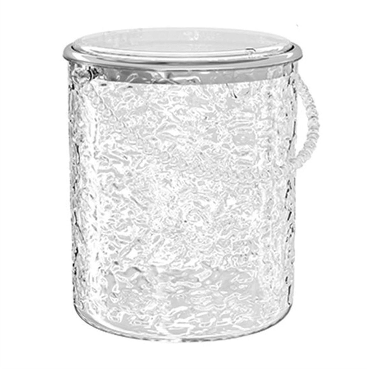 Afvalbak met deksel - Prullenbak Rond - Ruimte Opruimen - Drukknop deksel - 10 Milliliter - Transparant