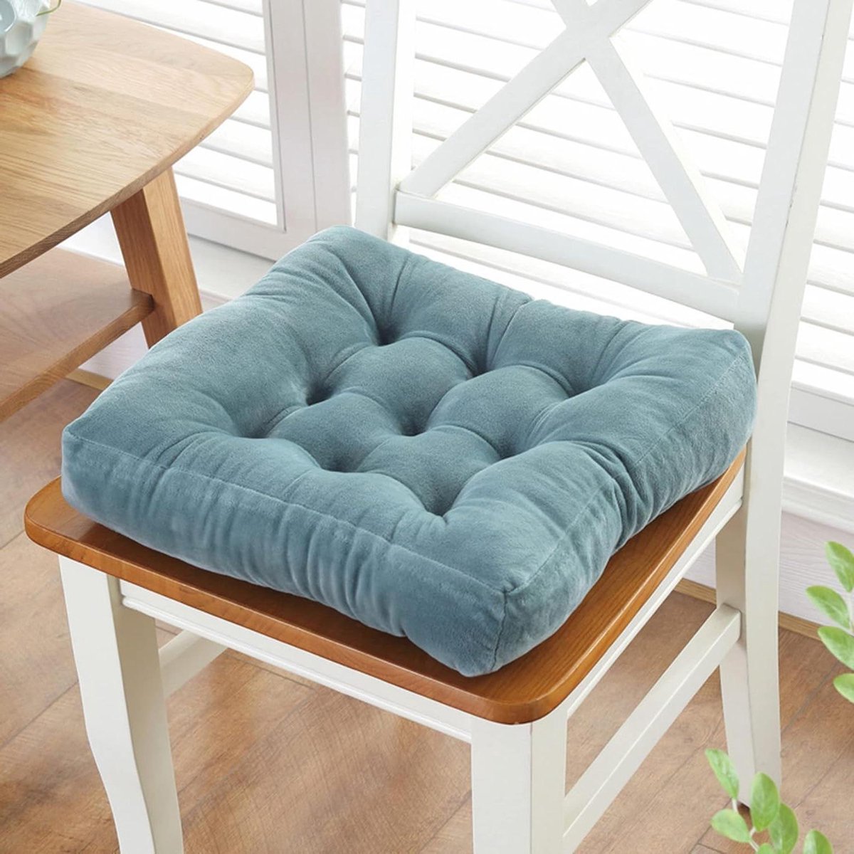 Tuinstoel Kussens - Zitmatten - Comfortabel Zitten - Royale Vulling - 50 x 50 cm - Blauw