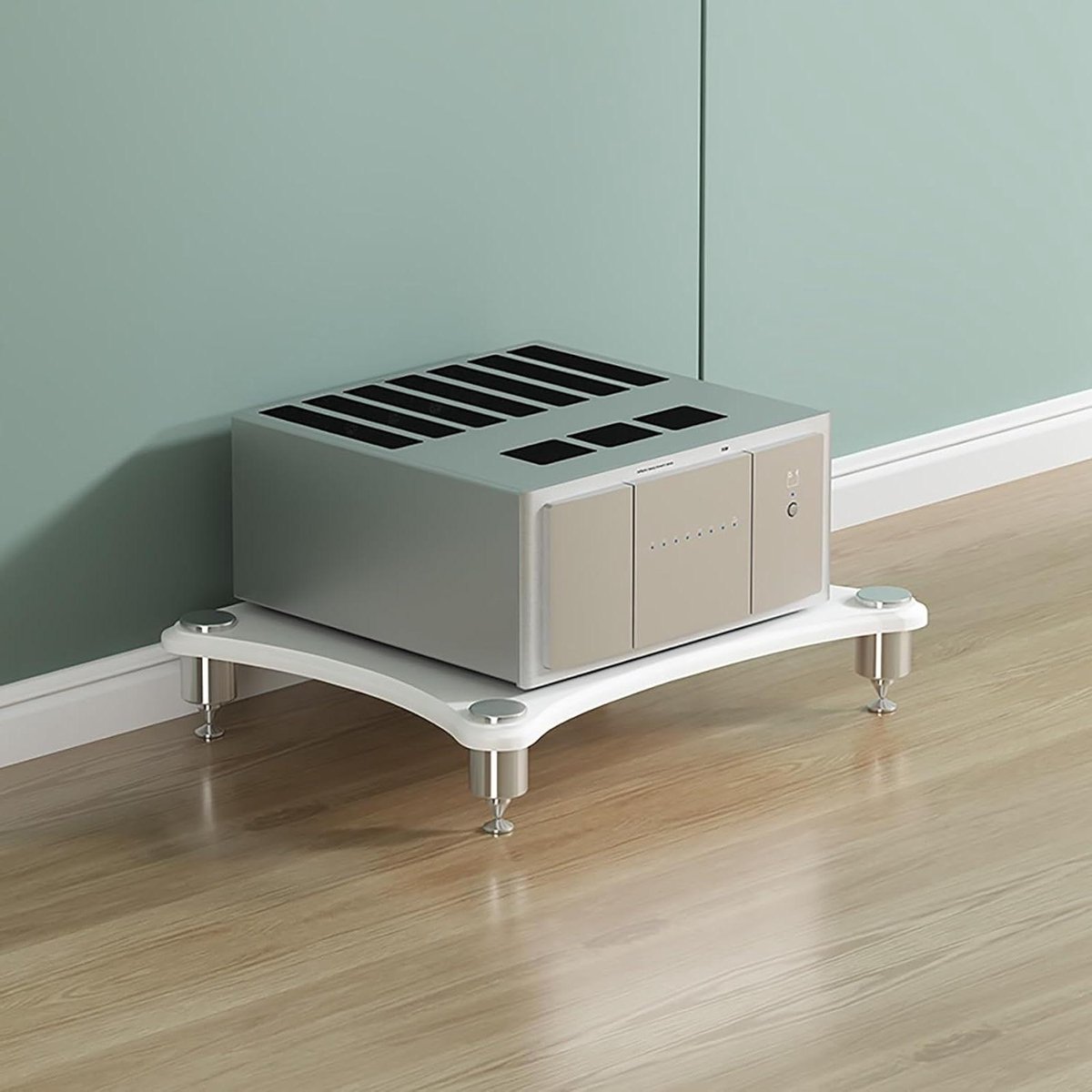 AV Media Stand - Audio Rack - Entertainment Opbergen - Stabiel Draagontwerp - 60 cm Breed - Wit