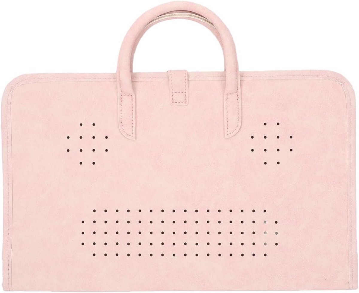 Laptoptas - Beschermhoes - Veilig Vervoer - Waterdicht PU Leer - 14 Inch - Roze