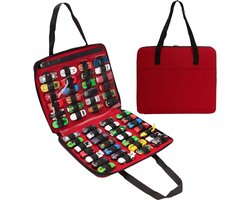 Speelgoedauto Organizer - Opbergtas Modelauto - Collectie Opbergen - Ruimte voor 52 Auto's - 368 cm - Rood