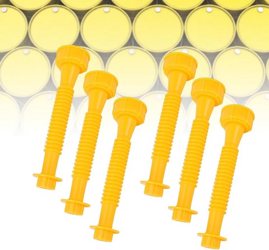 Vervangingsset Gasblikjes - Tuit Set - Veilig Tanken - Lekvrij Ontwerp - 6 Sets - Zwart — afbeelding 4